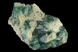 Stepped Green Fluorite Crystals on Quartz - China #142474-2